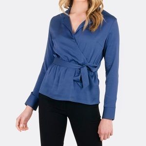 Forcast McKenna crossover wrap blouse